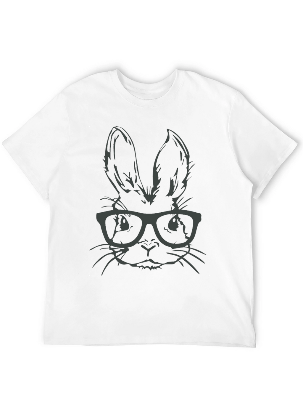 Hipster Bunny T-Shirt - Stylish Rabbit with Glasses