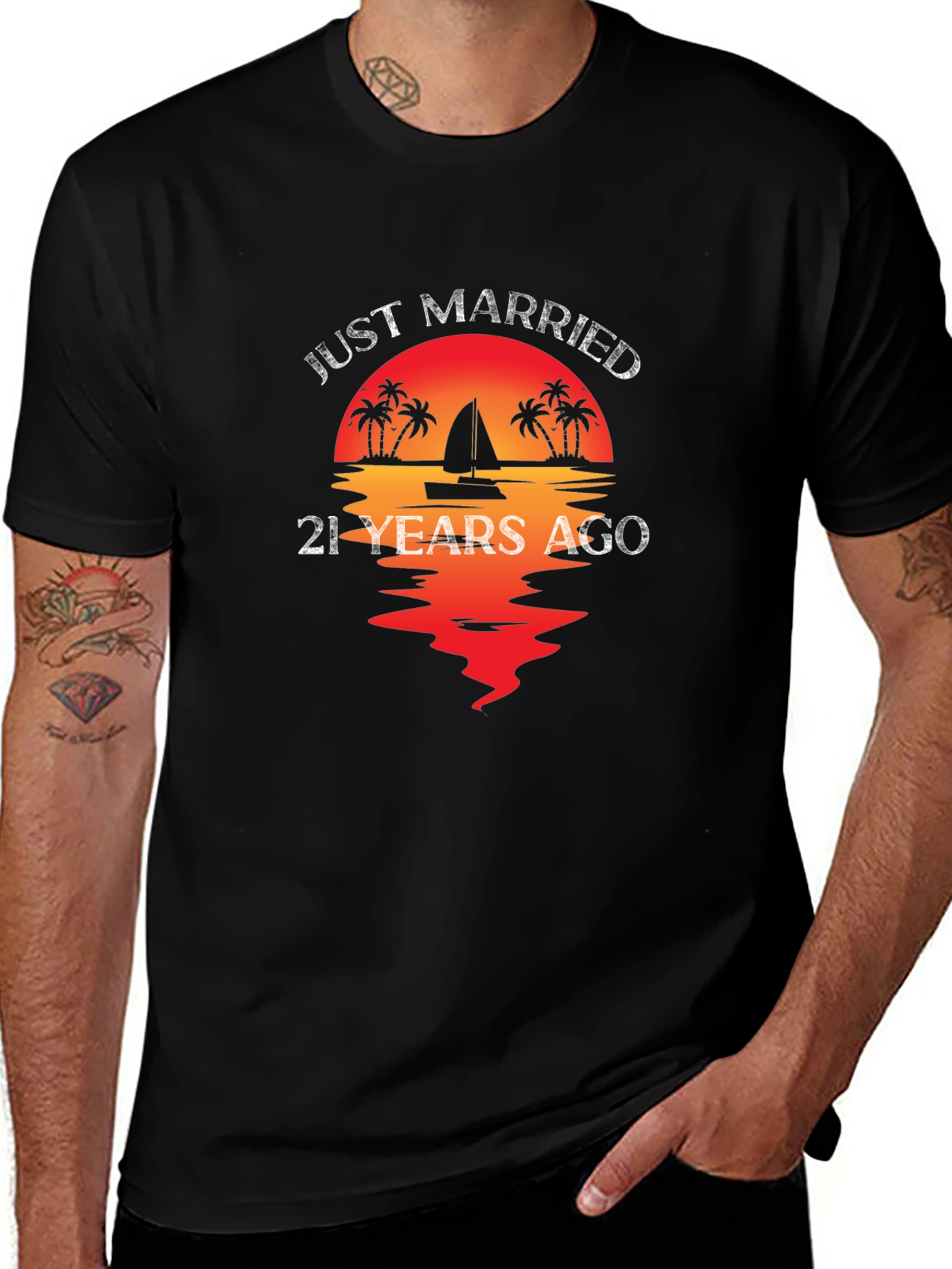Just Married 21 Years Ago T-Shirt