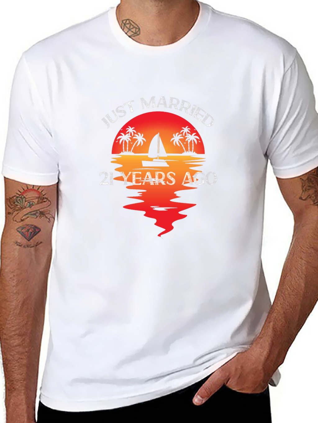 Just Married 21 Years Ago T-Shirt