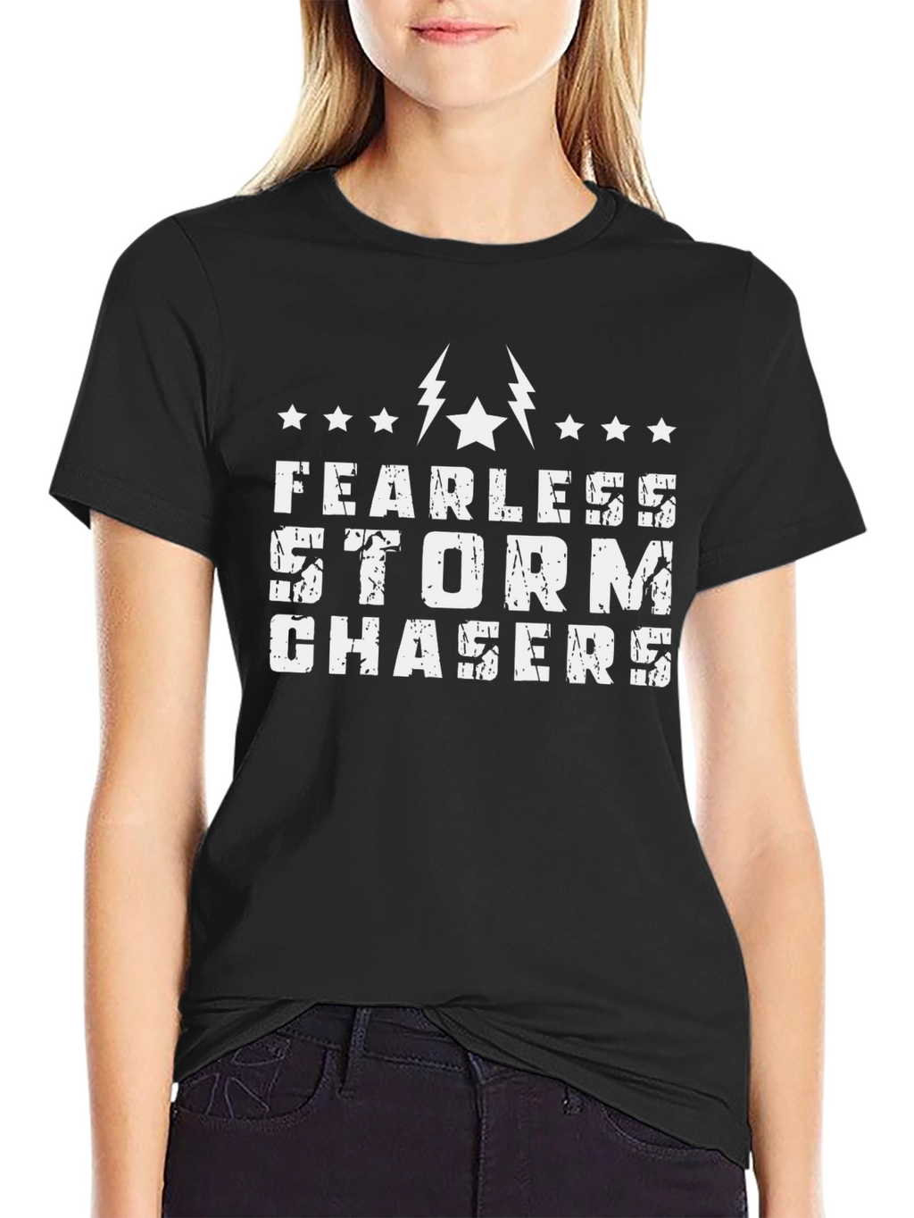 Fearless Storm Chaser Black Graphic T-Shirt