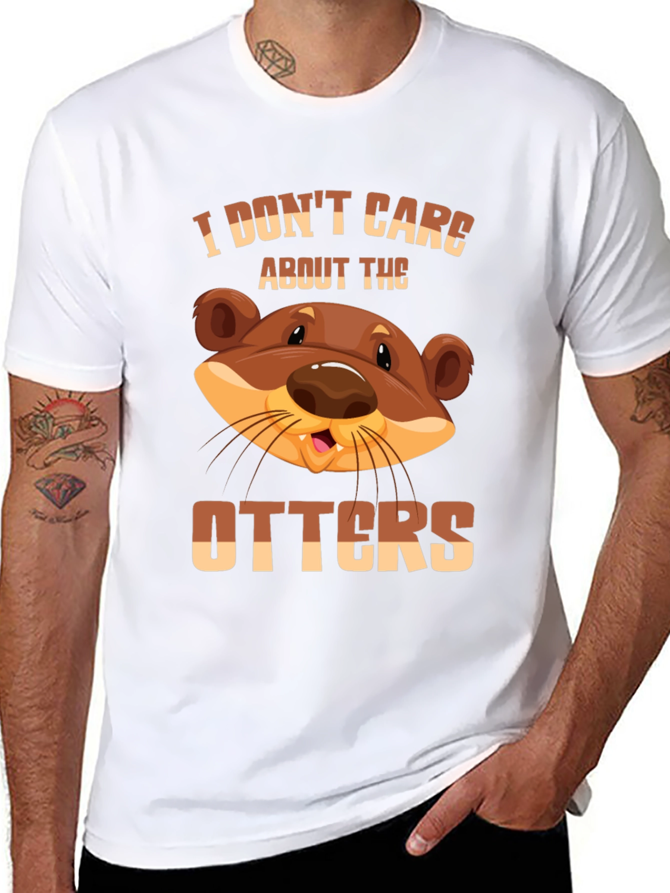 Funny Otter Graphic T-Shirt - I Dont Care About The Otters Tee
