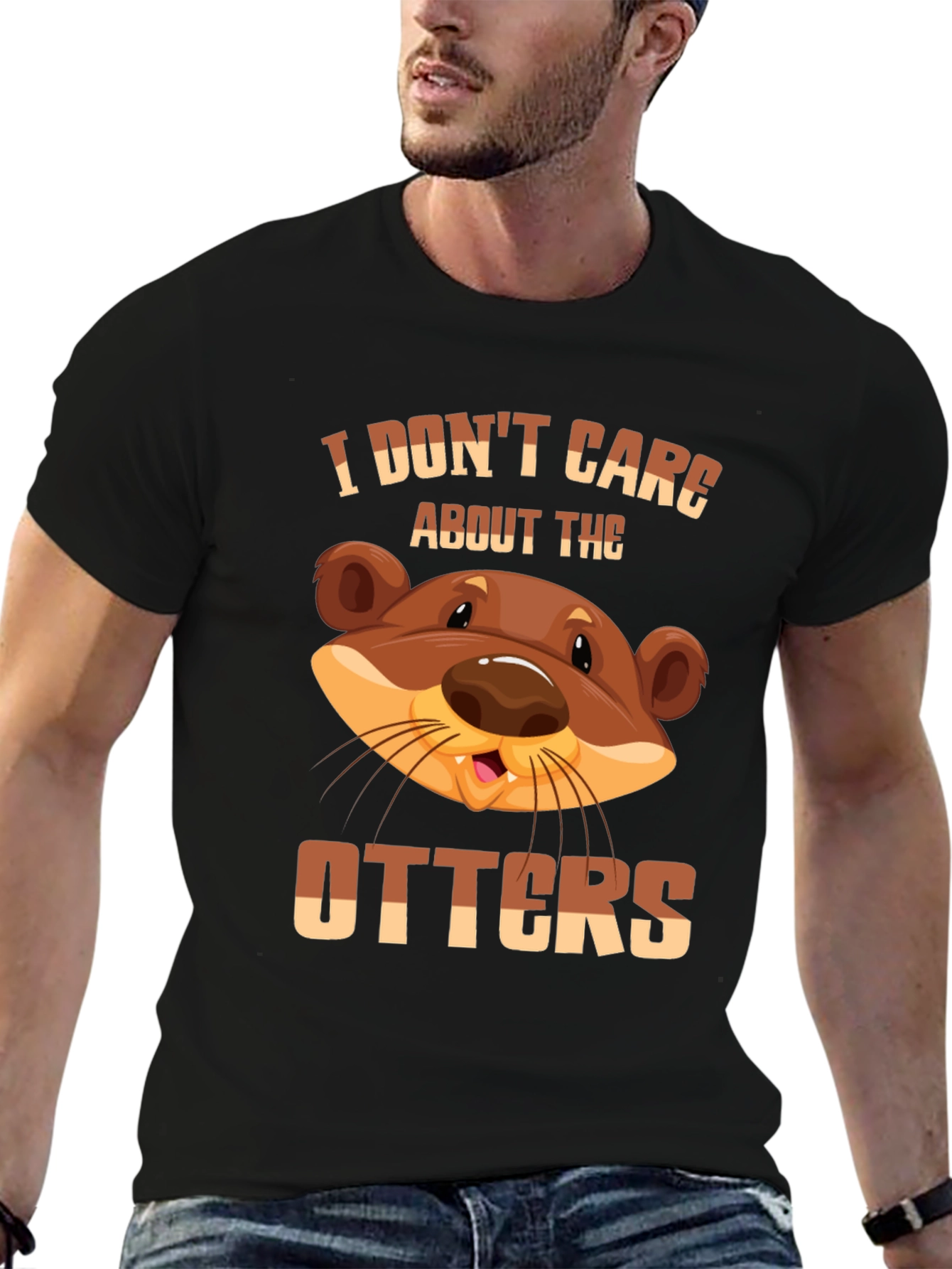 Funny Otter Graphic T-Shirt - I Dont Care About The Otters Tee