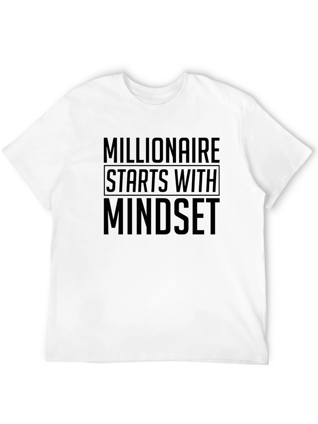 Millionaire Mindset Black T-Shirt - Motivational Design