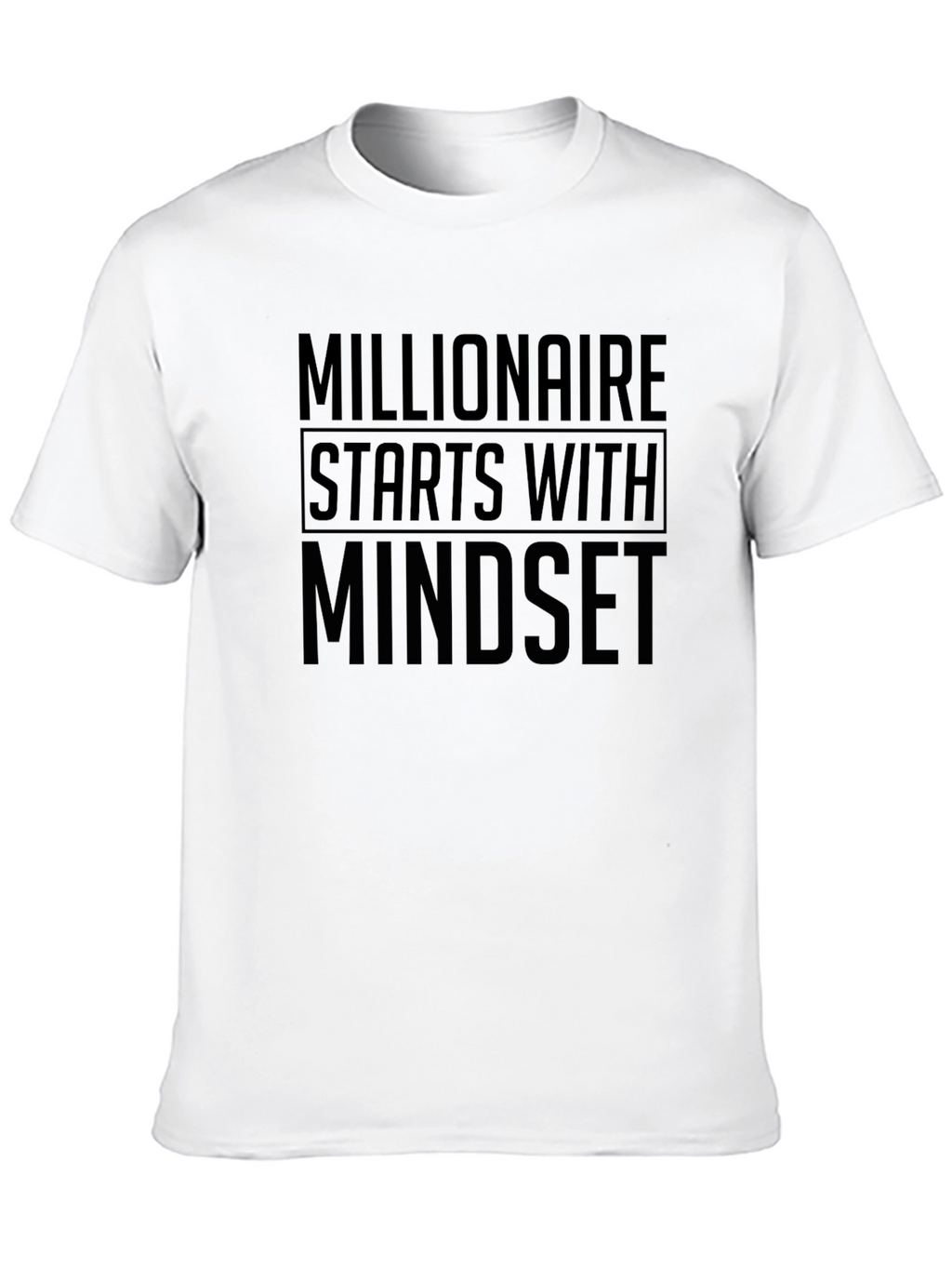 Millionaire Mindset Black T-Shirt - Motivational Design