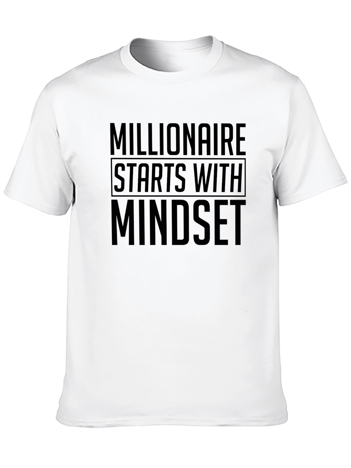 Millionaire Mindset Black T-Shirt - Motivational Design