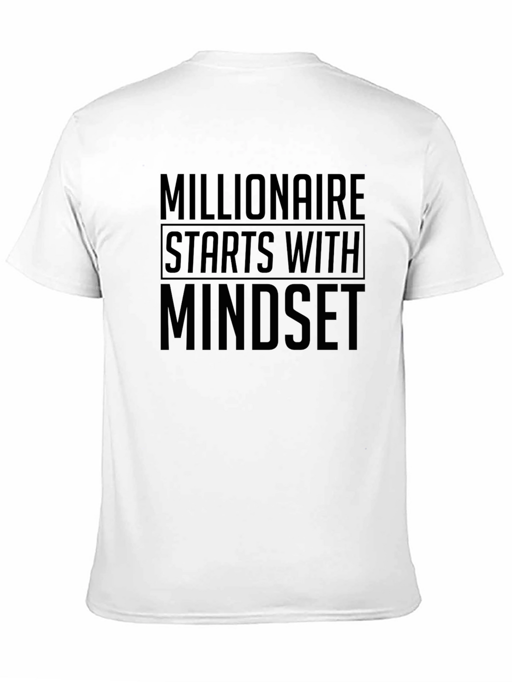 Millionaire Mindset Black T-Shirt - Motivational Design