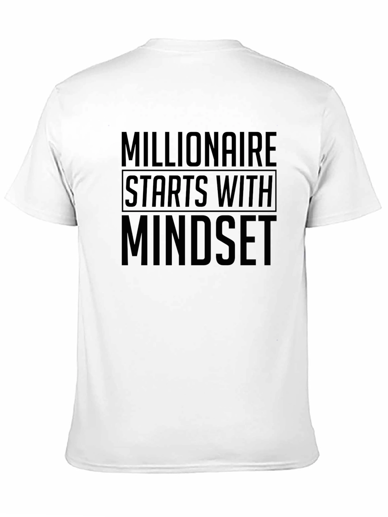 Millionaire Mindset Black T-Shirt - Motivational Design