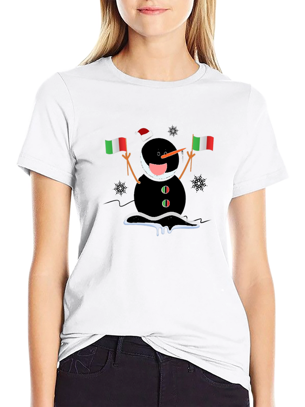 Italian Snowman Holiday T-Shirt