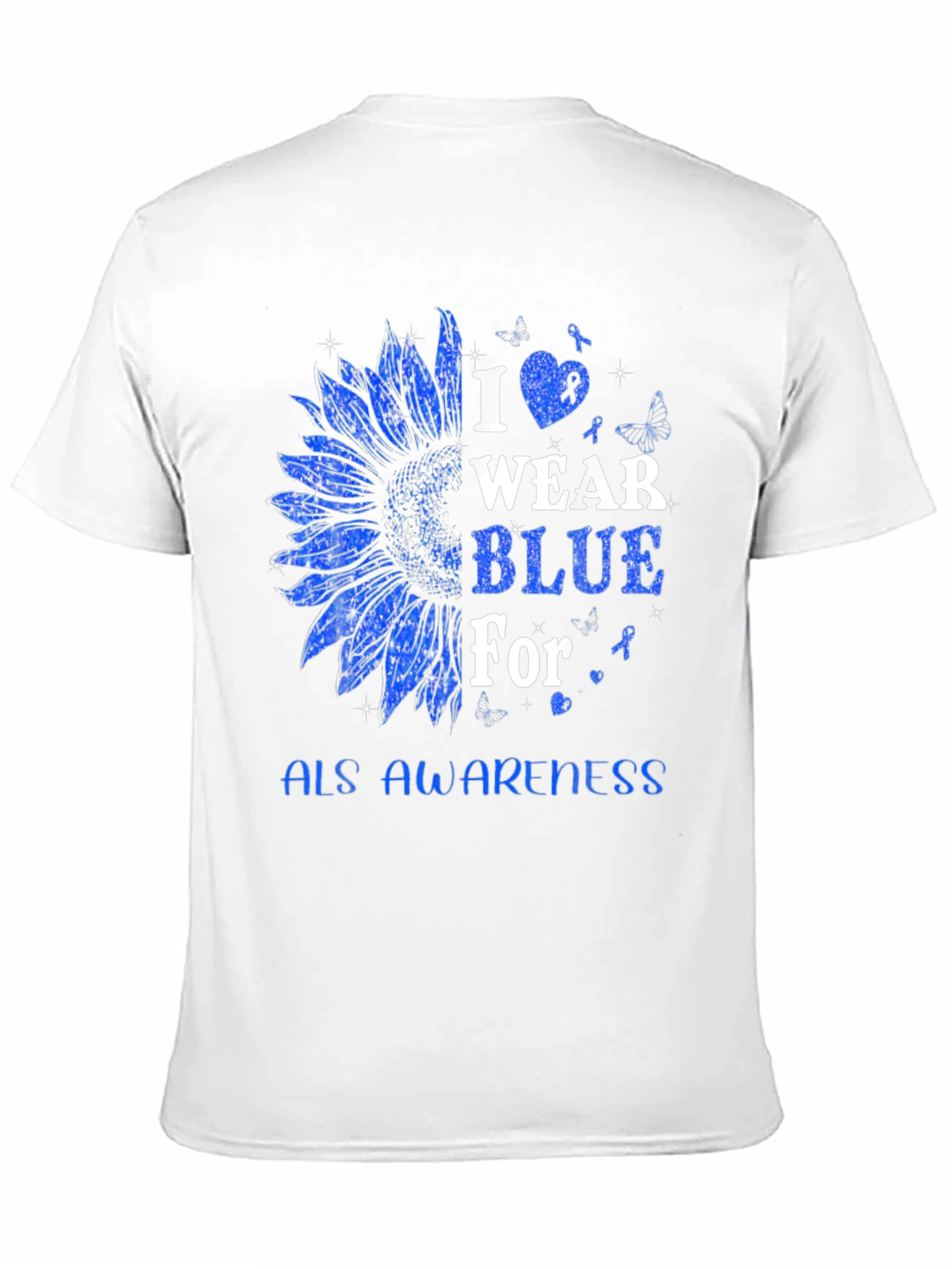 ALS Awareness Blue Sunflower T-Shirt