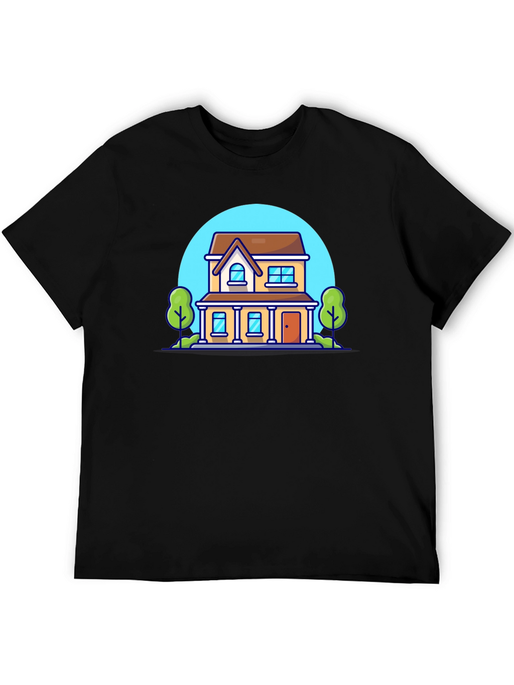 Cartoon House Graphic T-Shirt