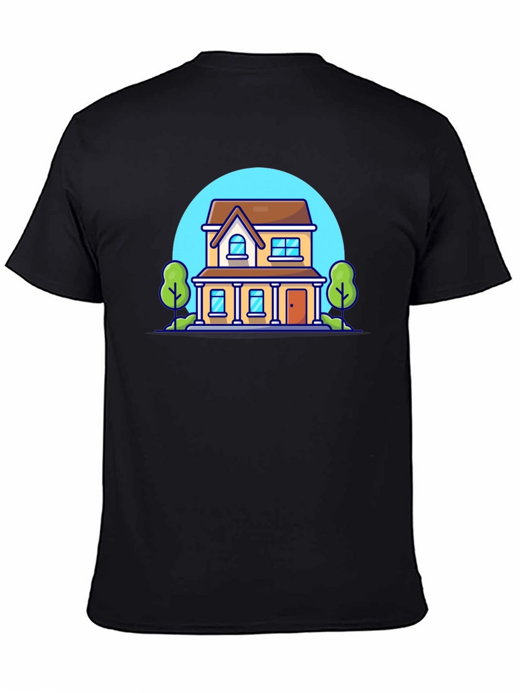 Cartoon House Graphic T-Shirt