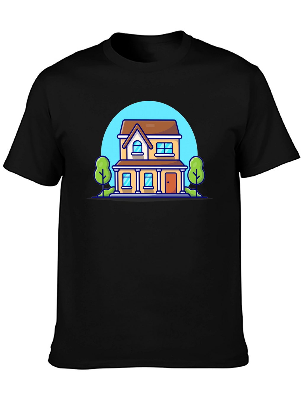 Cartoon House Graphic T-Shirt
