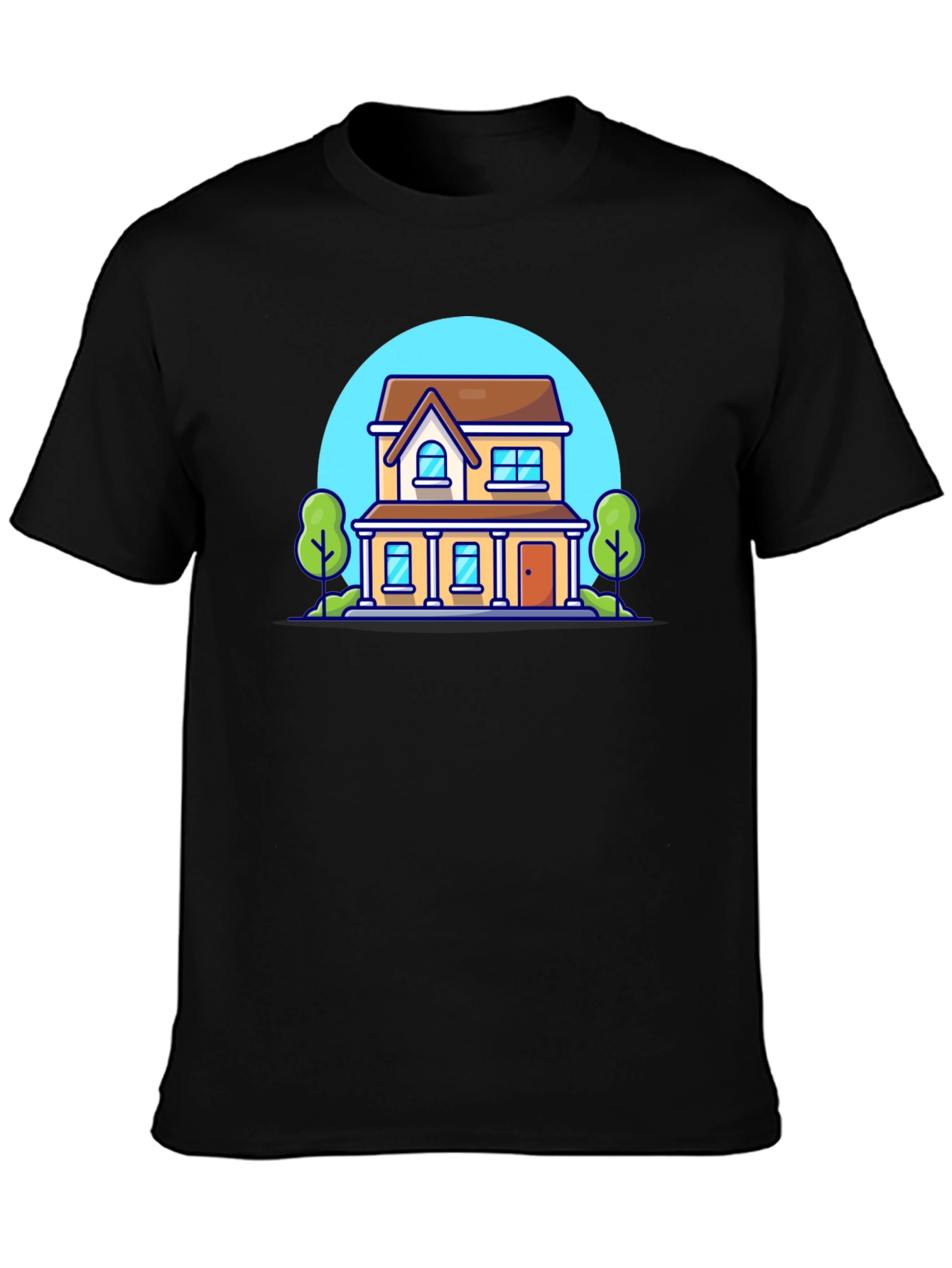 Cartoon House Graphic T-Shirt