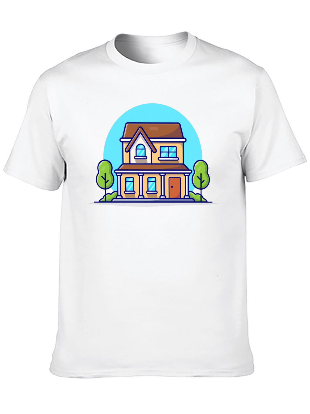 Cartoon House Graphic T-Shirt