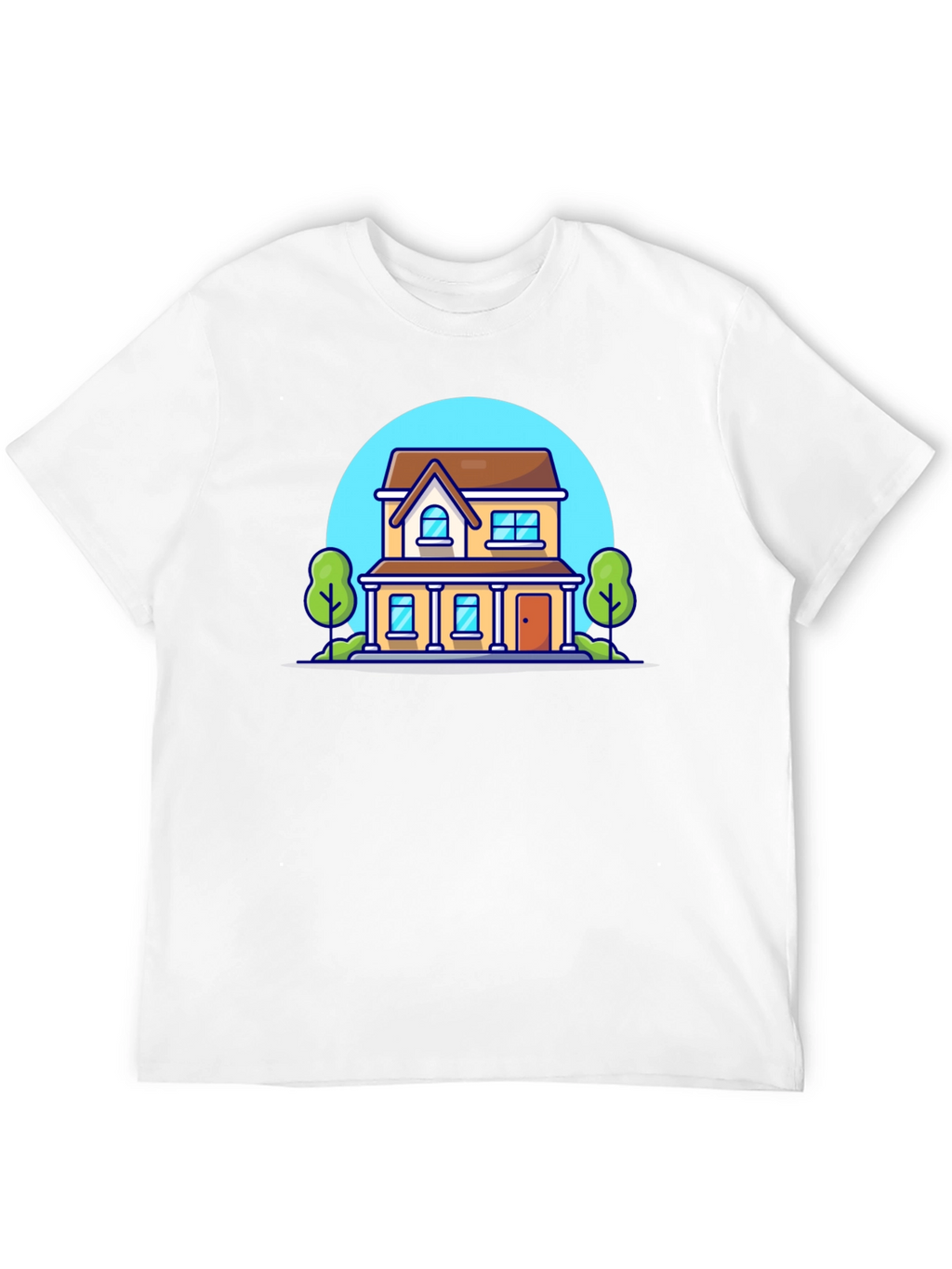 Cartoon House Graphic T-Shirt