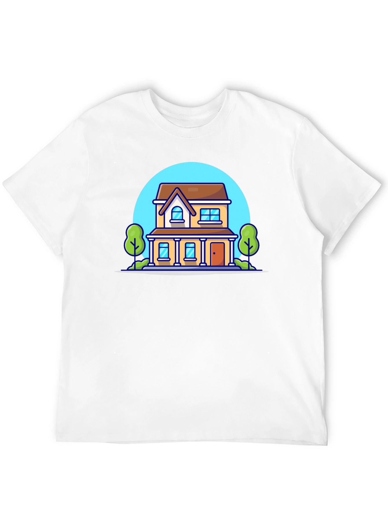 Cartoon House Graphic T-Shirt
