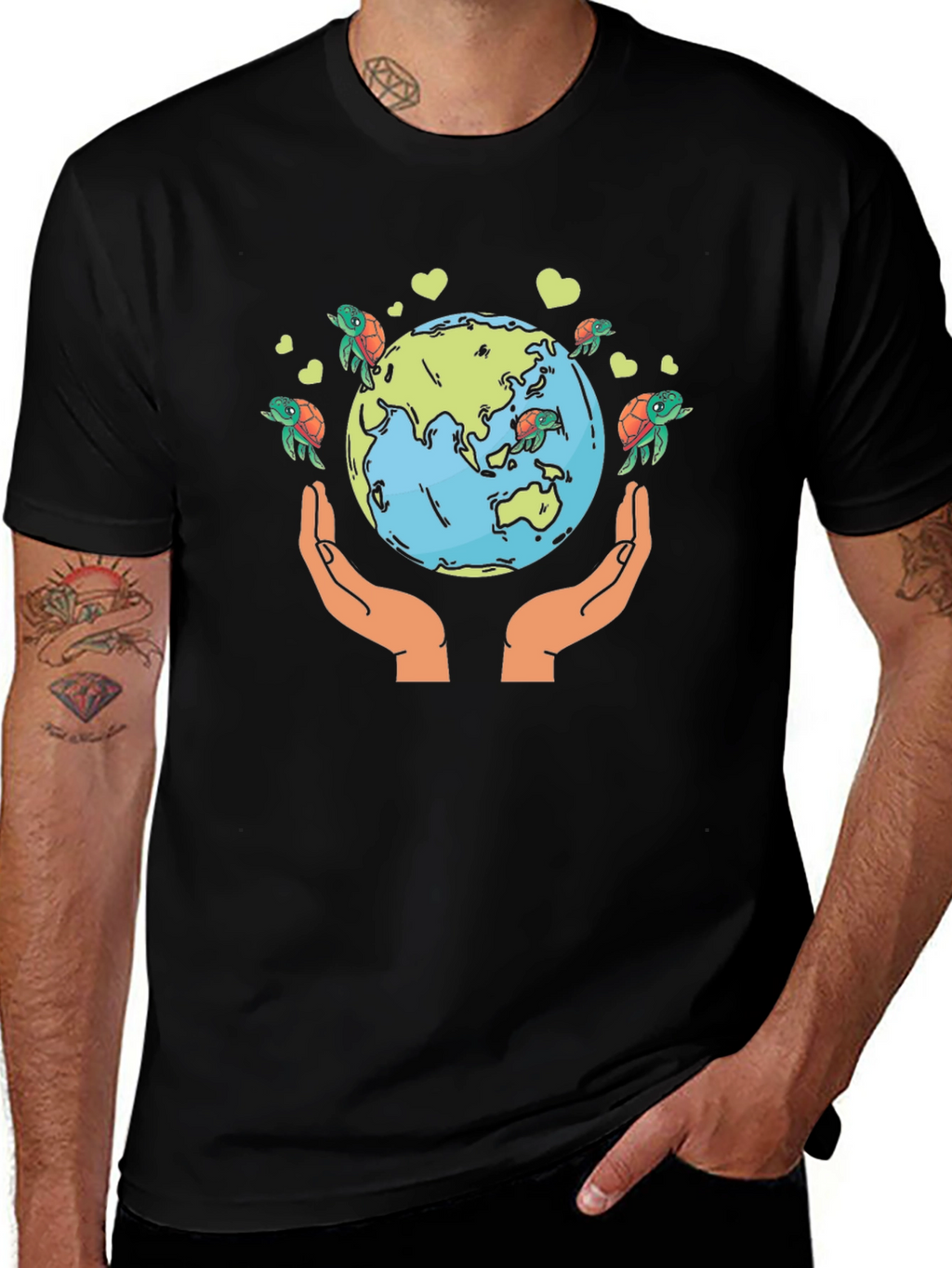 Save the Earth Turtle Graphic Tee