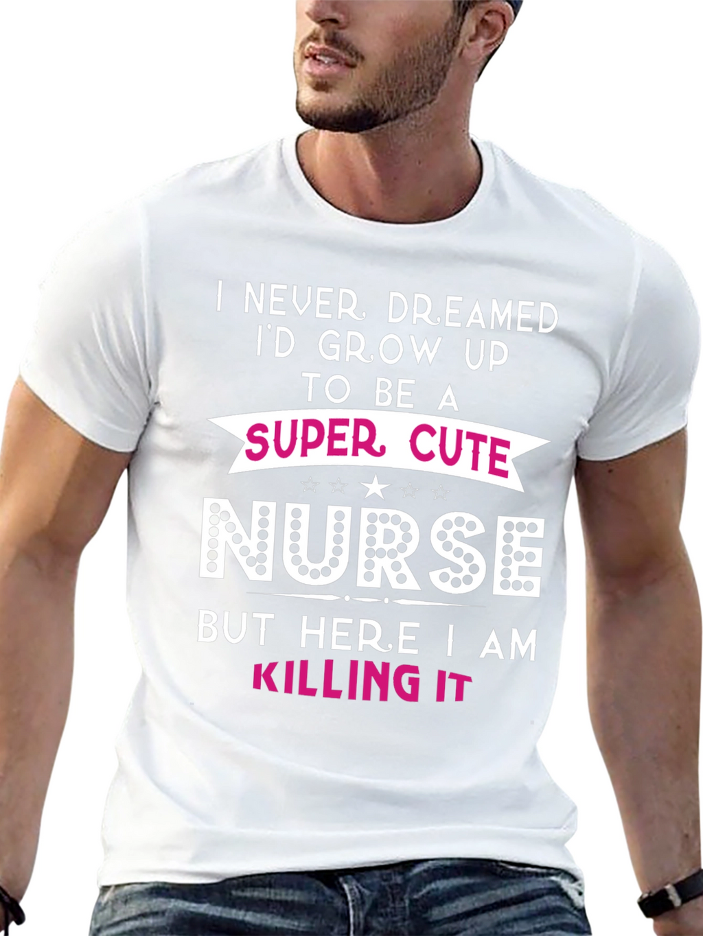 Super Cute Nurse Graphic T-Shirt