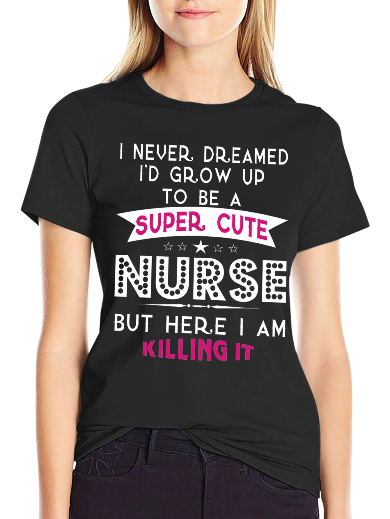 Super Cute Nurse Graphic T-Shirt