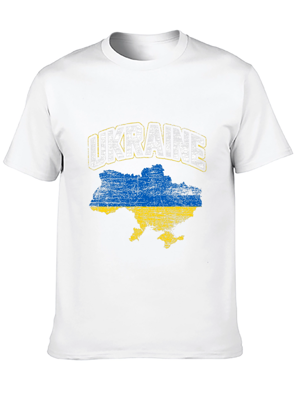 Ukraine Flag Map T-Shirt - Black