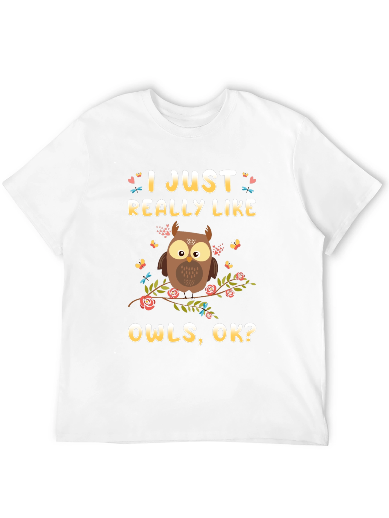 I Just Really Like Owls T-Shirt - Black