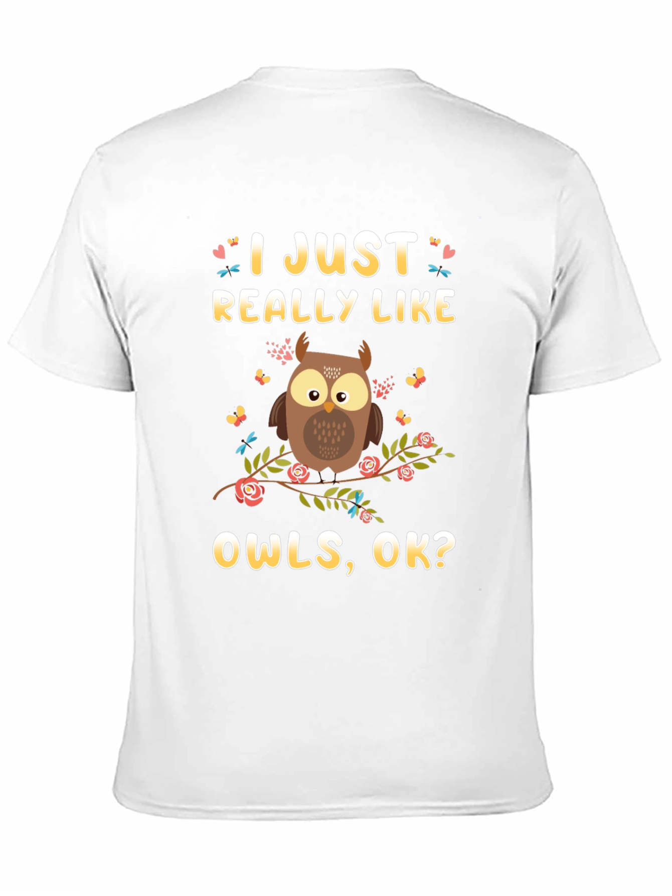 I Just Really Like Owls T-Shirt - Black