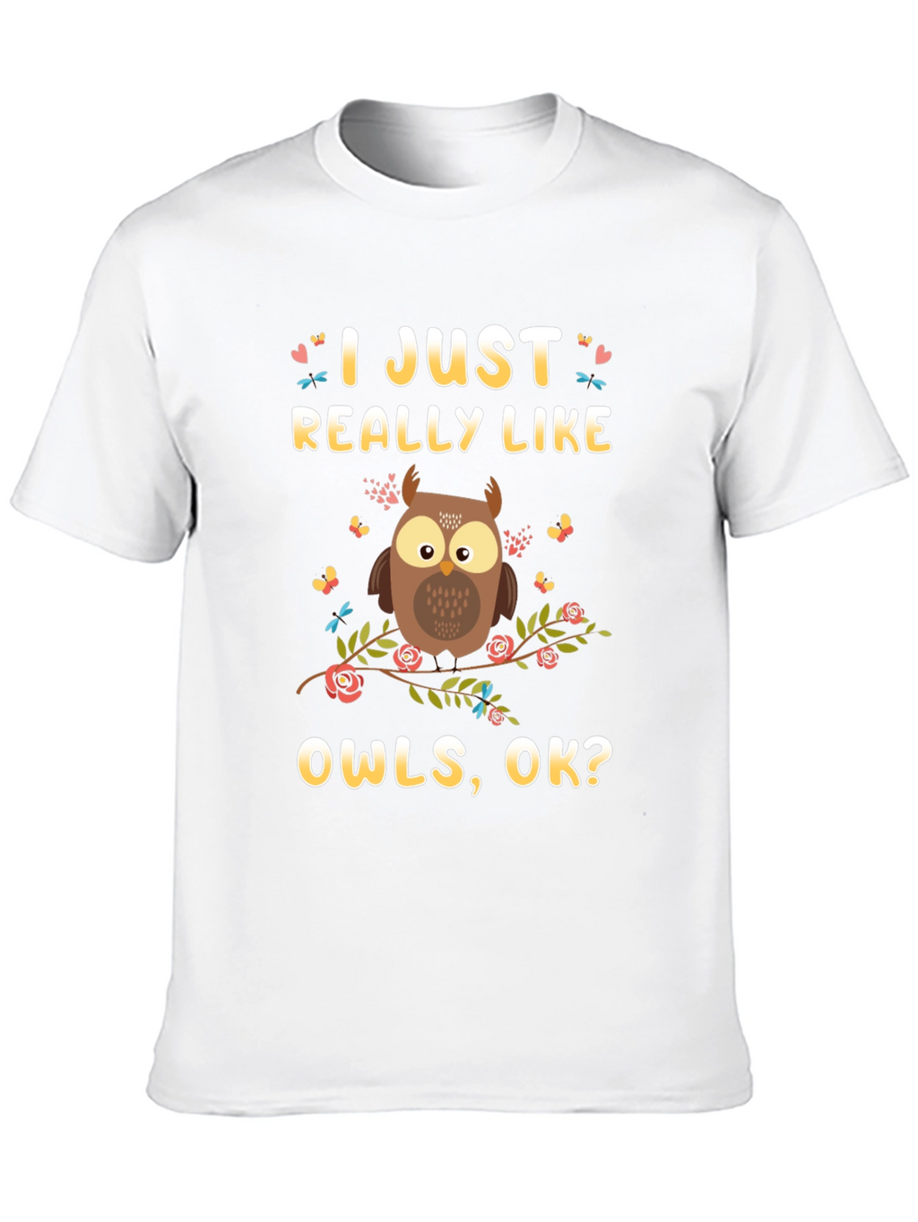 I Just Really Like Owls T-Shirt - Black