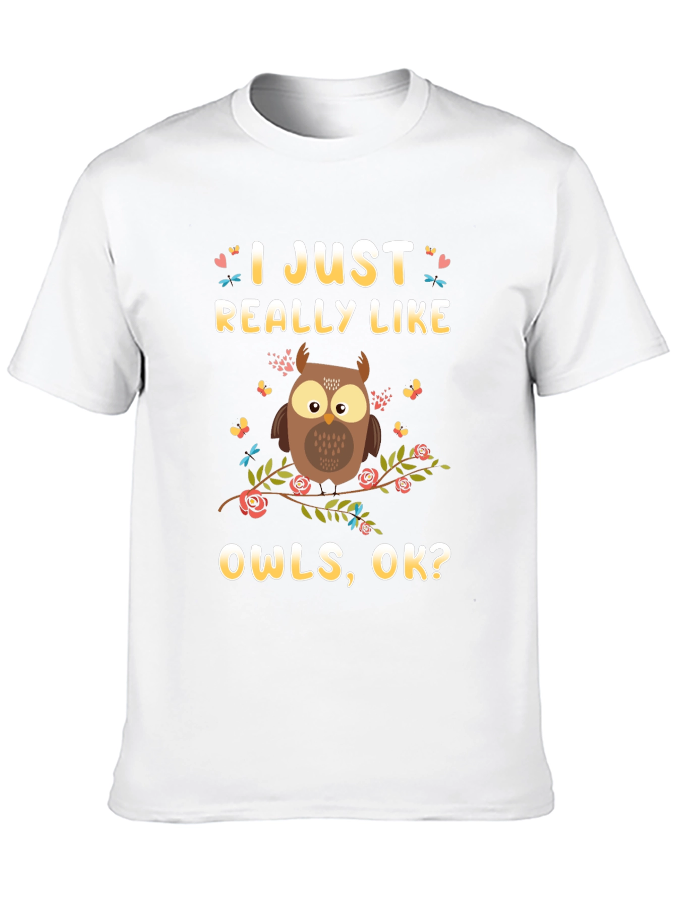 I Just Really Like Owls T-Shirt - Black