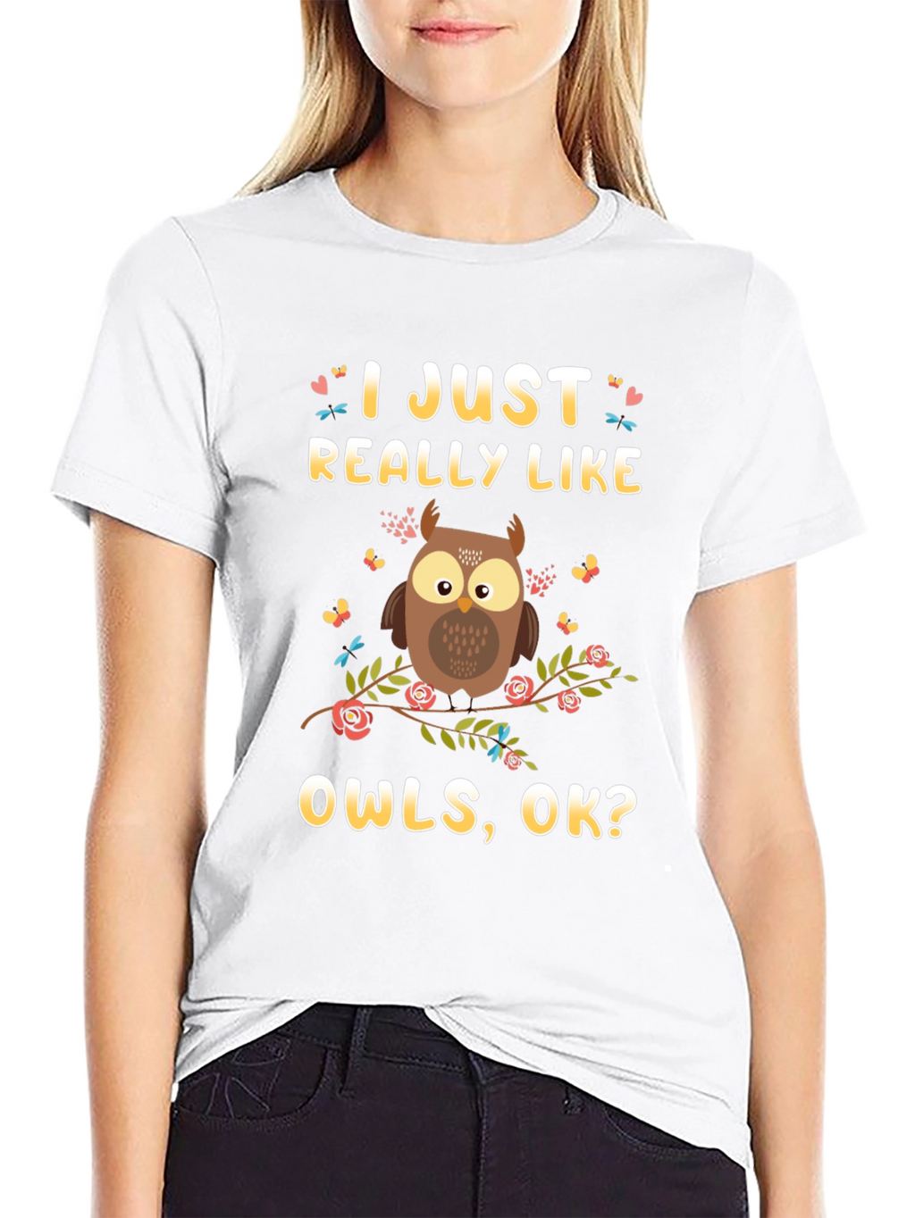 I Just Really Like Owls T-Shirt - Black