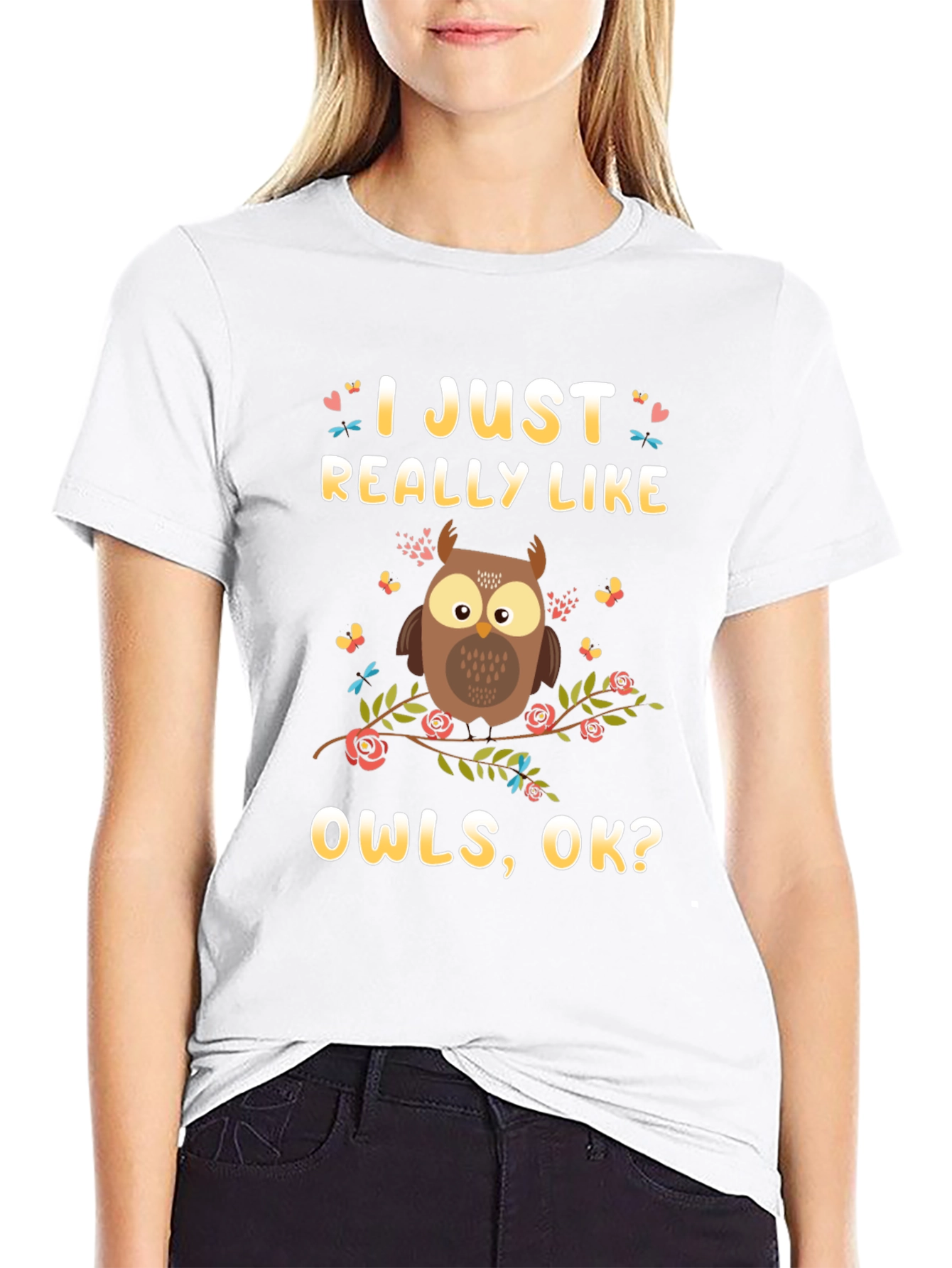 I Just Really Like Owls T-Shirt - Black
