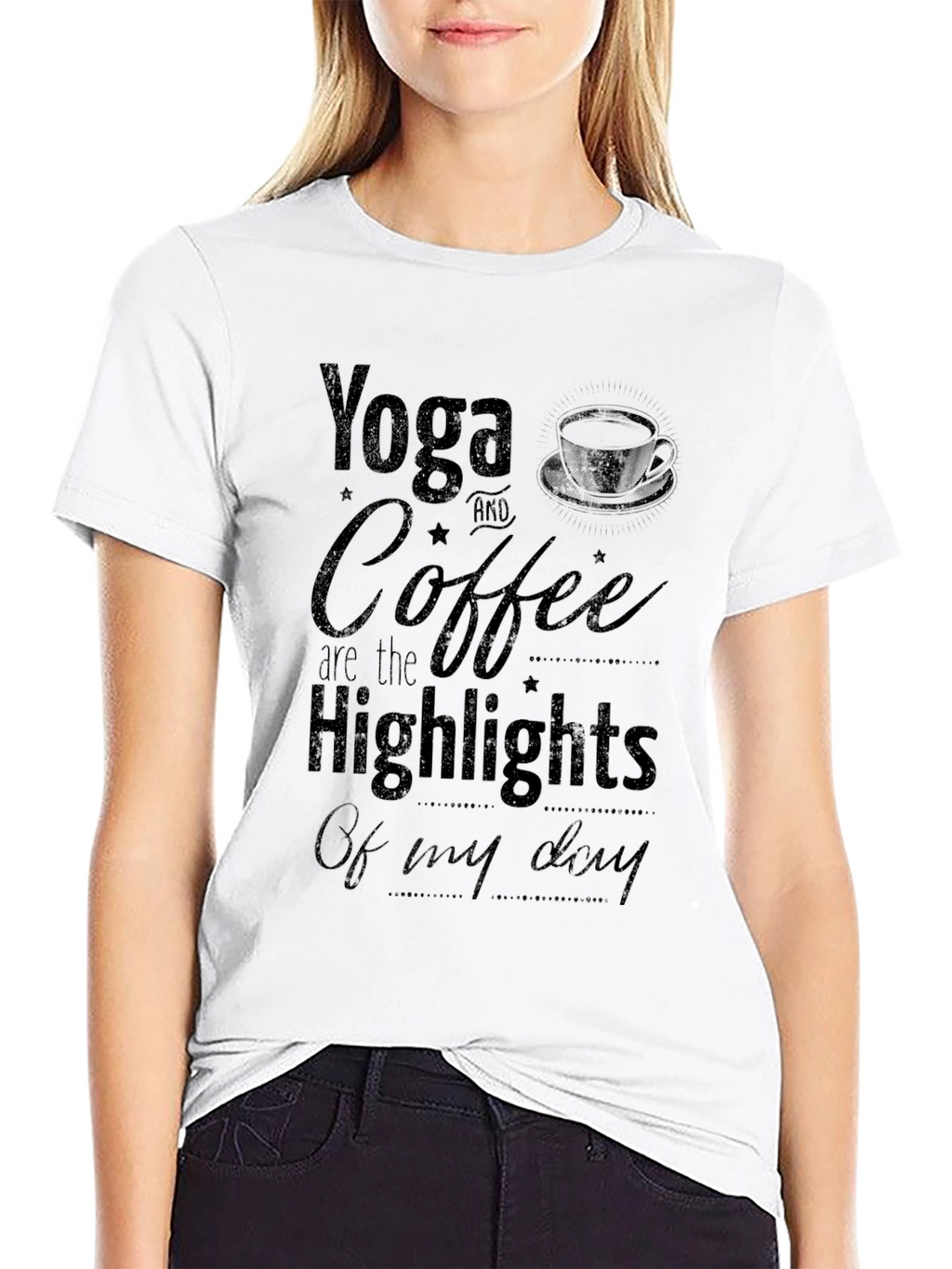 Yoga & Coffee T-Shirt - Daily Highlights Tee