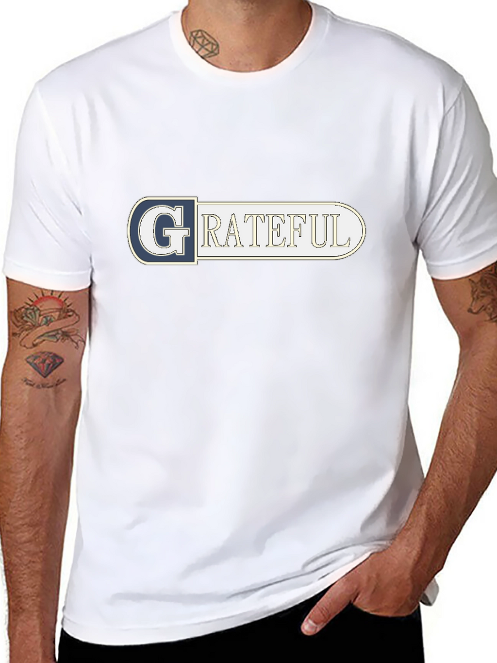 Grateful Graphic Tee - Soft Cotton Black T-Shirt