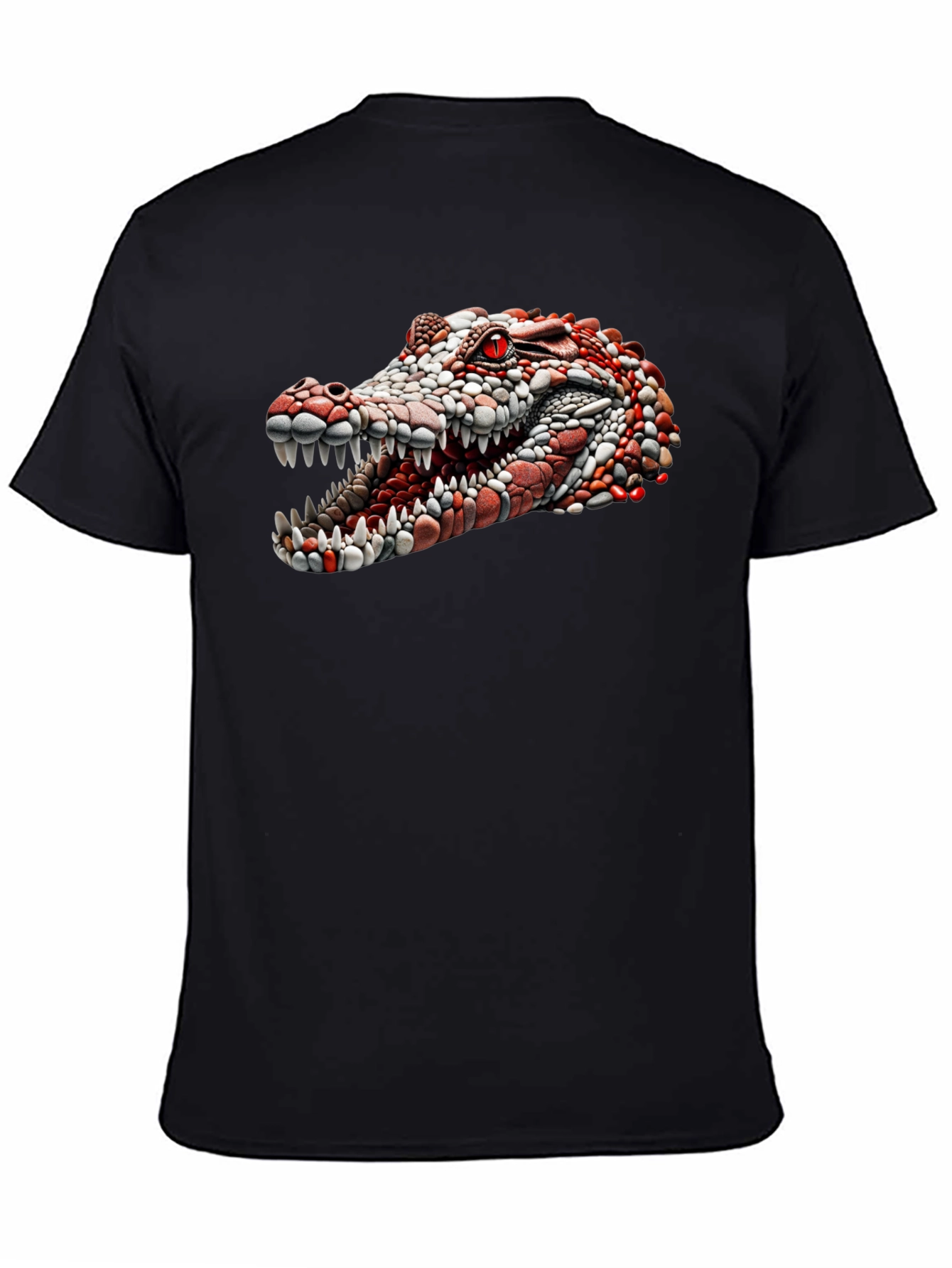 Crocodile Head Graphic Black T-Shirt