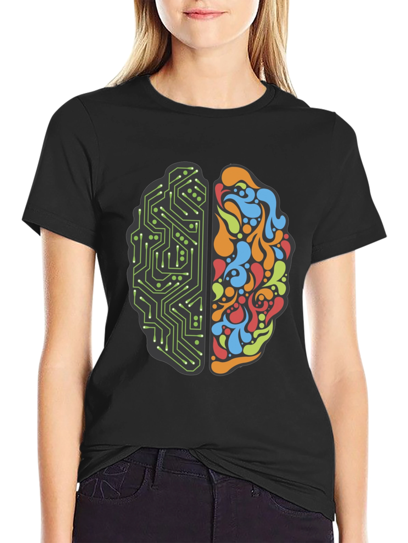 Brain Circuit T-Shirt - Logic & Creativity