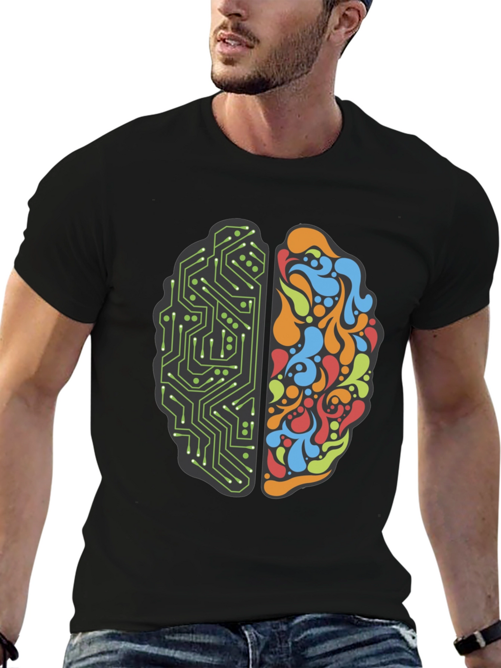 Brain Circuit T-Shirt - Logic & Creativity