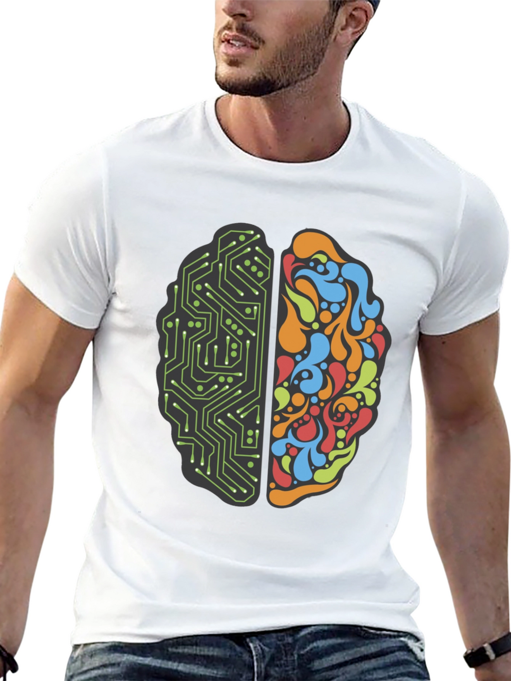 Brain Circuit T-Shirt - Logic & Creativity