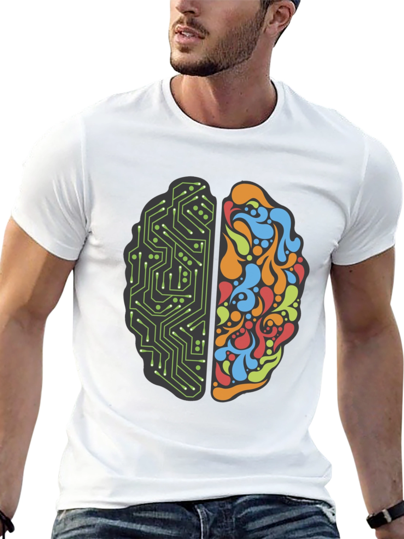 Brain Circuit T-Shirt - Logic & Creativity