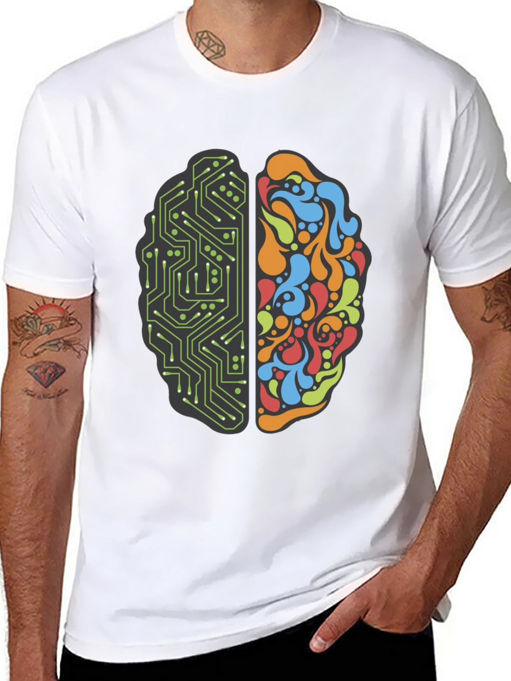 Brain Circuit T-Shirt - Logic & Creativity