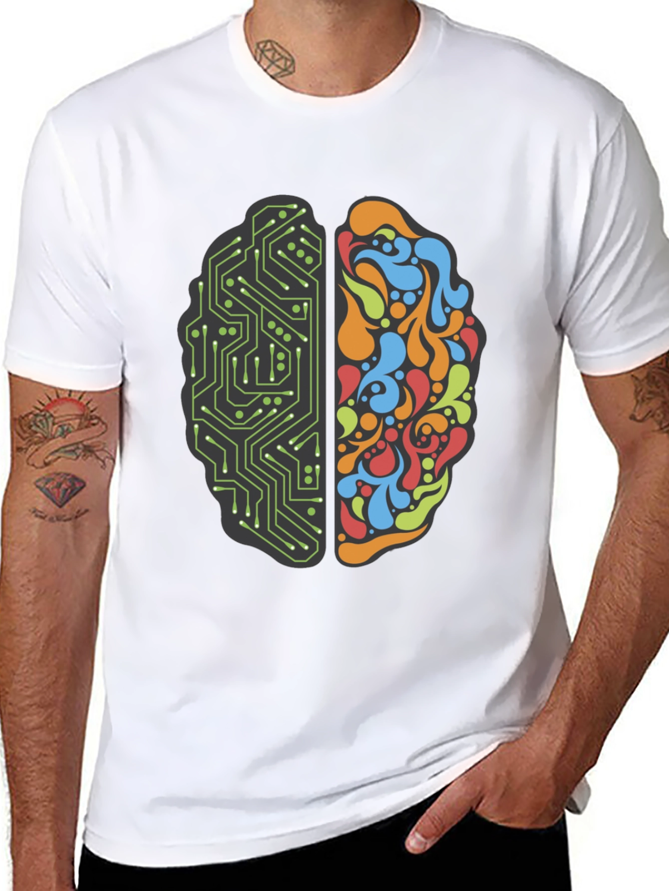 Brain Circuit T-Shirt - Logic & Creativity
