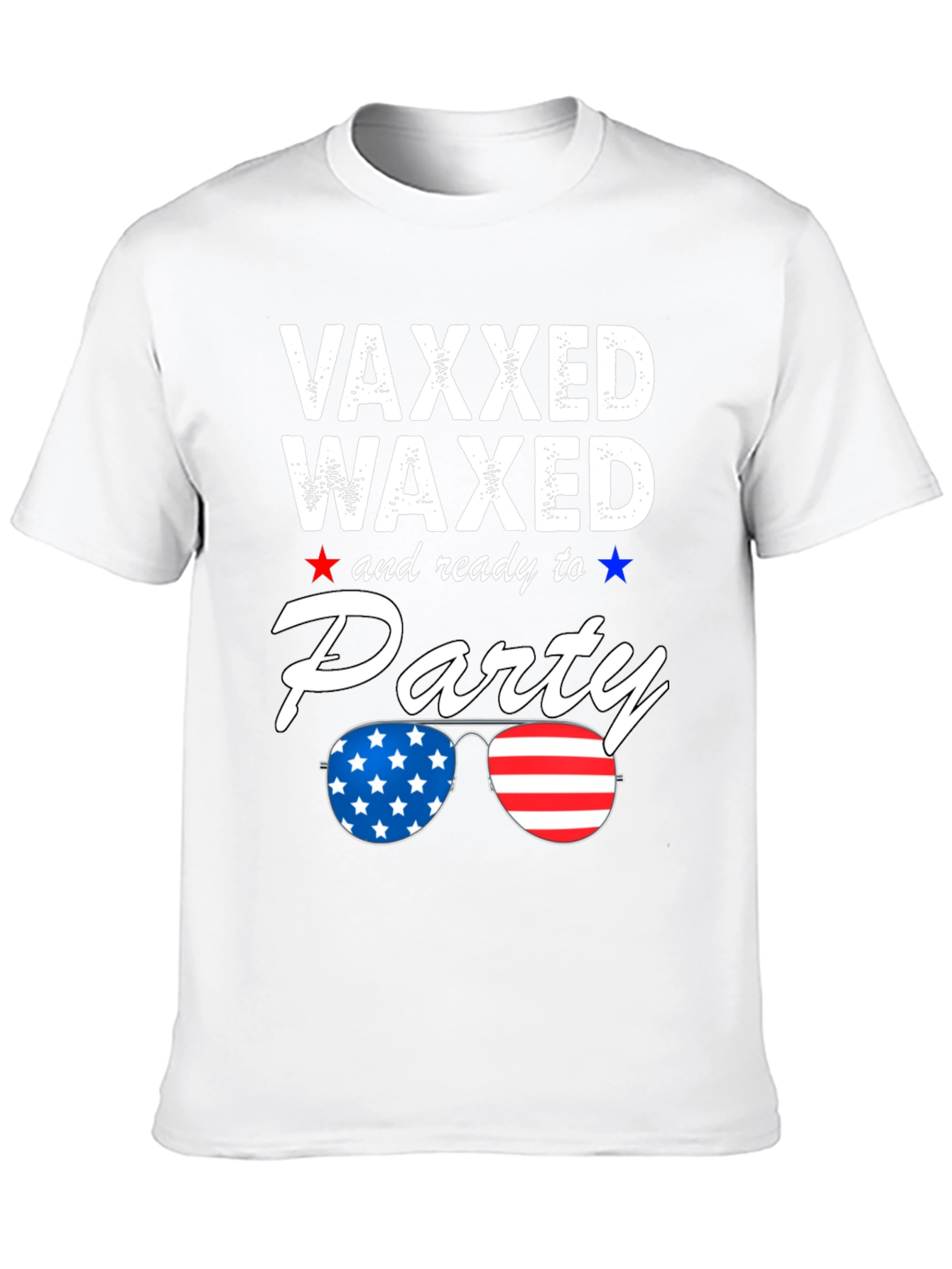 Vaxxed Waxed Ready to Party Patriotic Tee