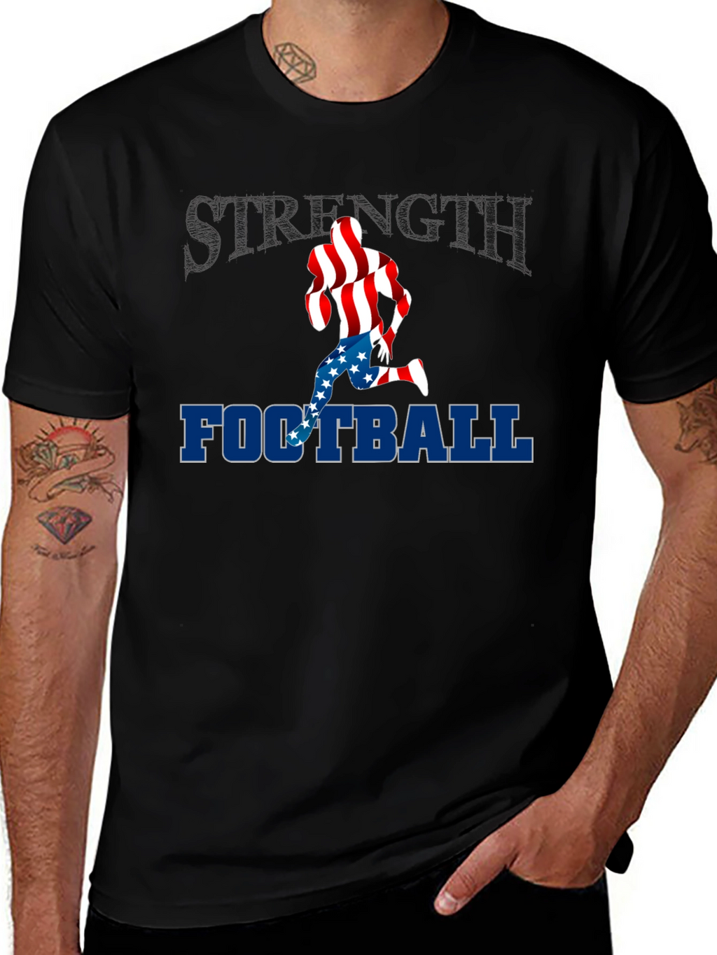 Strength Football Patriotic T-Shirt