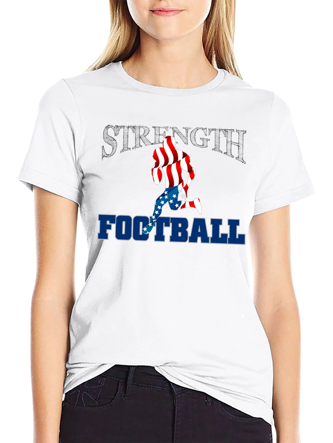 Strength Football Patriotic T-Shirt