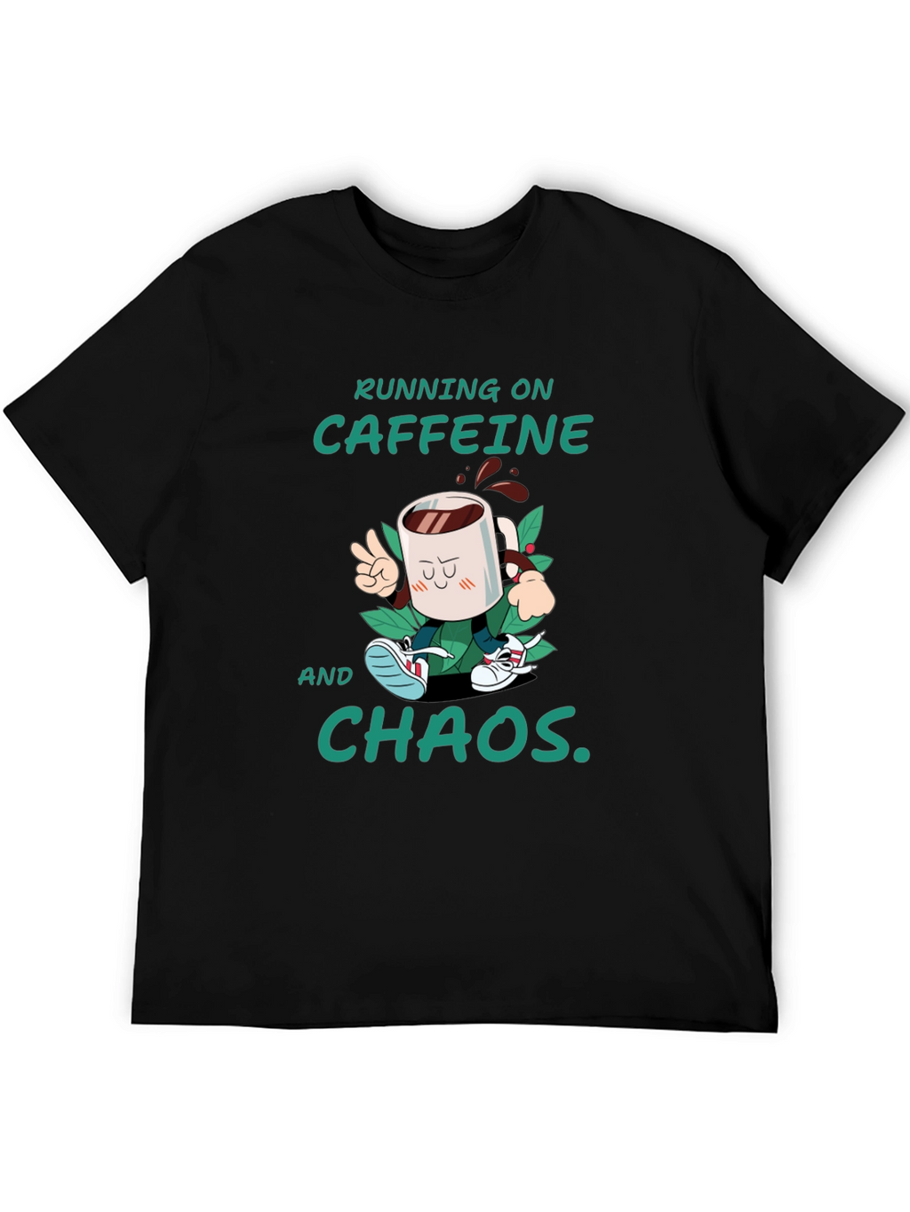 Caffeine & Chaos T-Shirt - Funny Graphic Tee