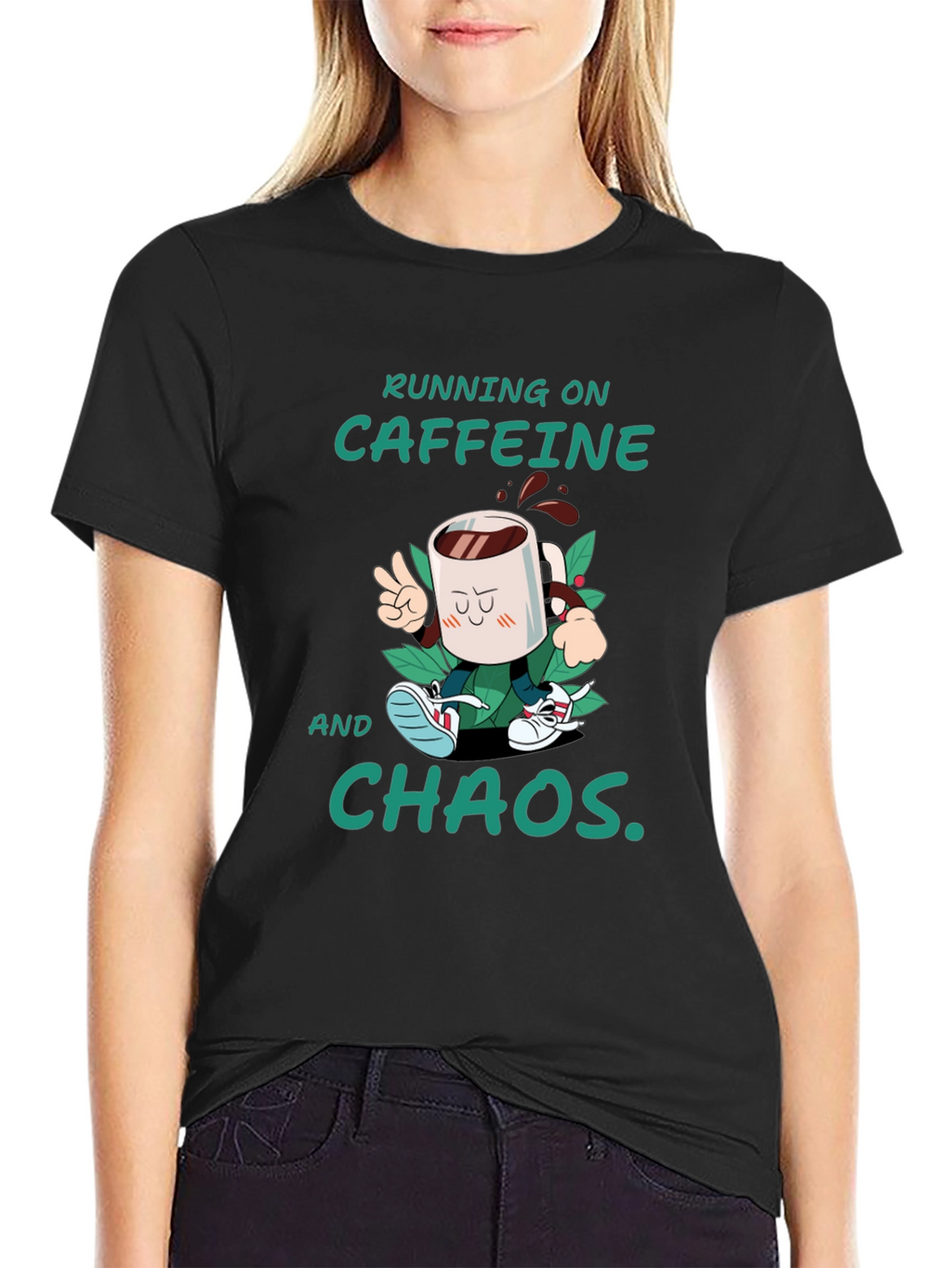 Caffeine & Chaos T-Shirt - Funny Graphic Tee