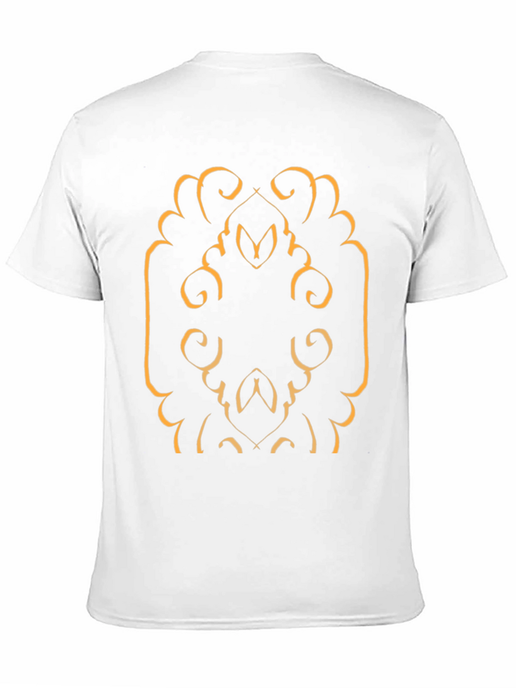Stylish Black T-Shirt with Abstract Gold Design
