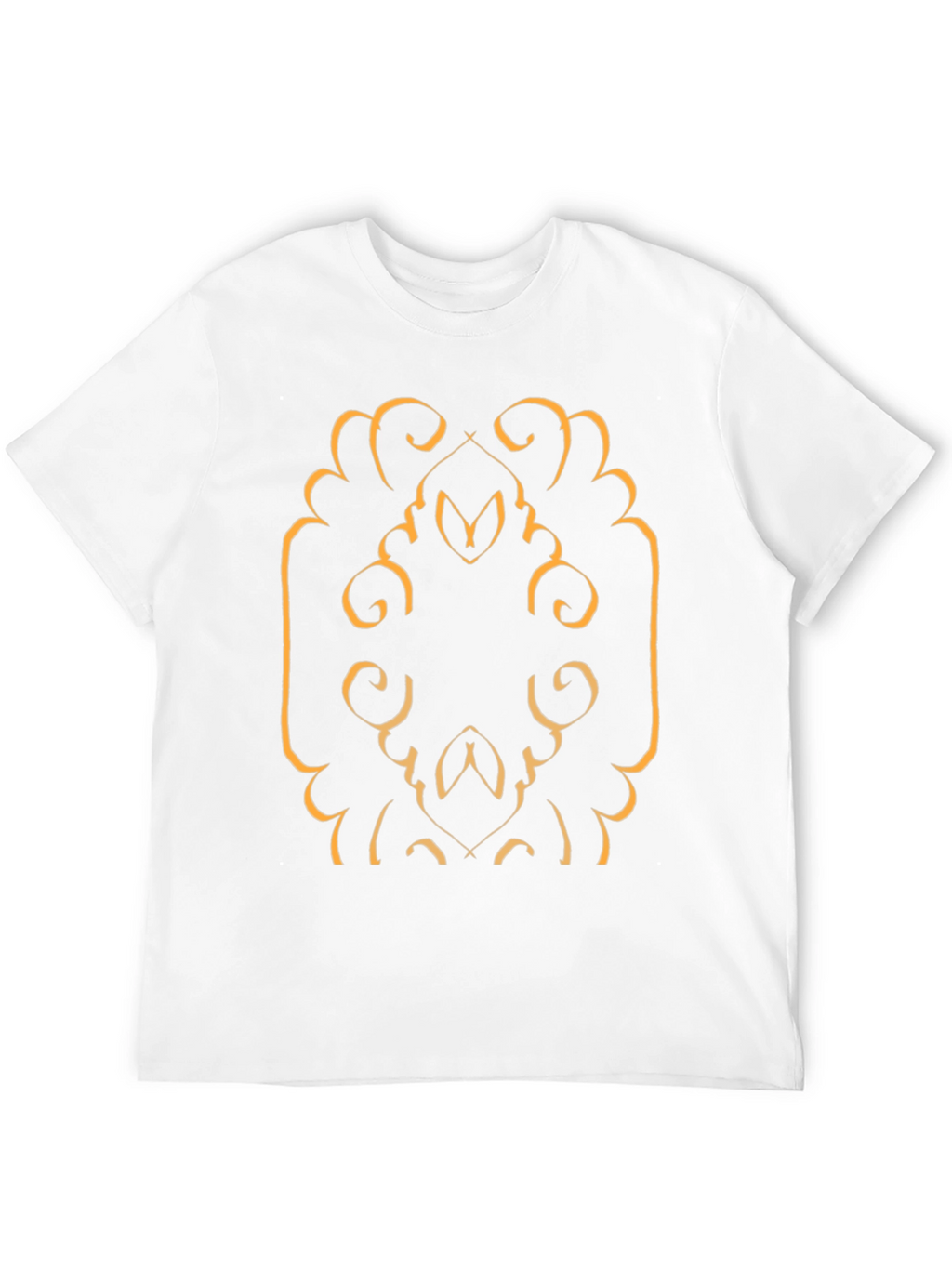 Stylish Black T-Shirt with Abstract Gold Design