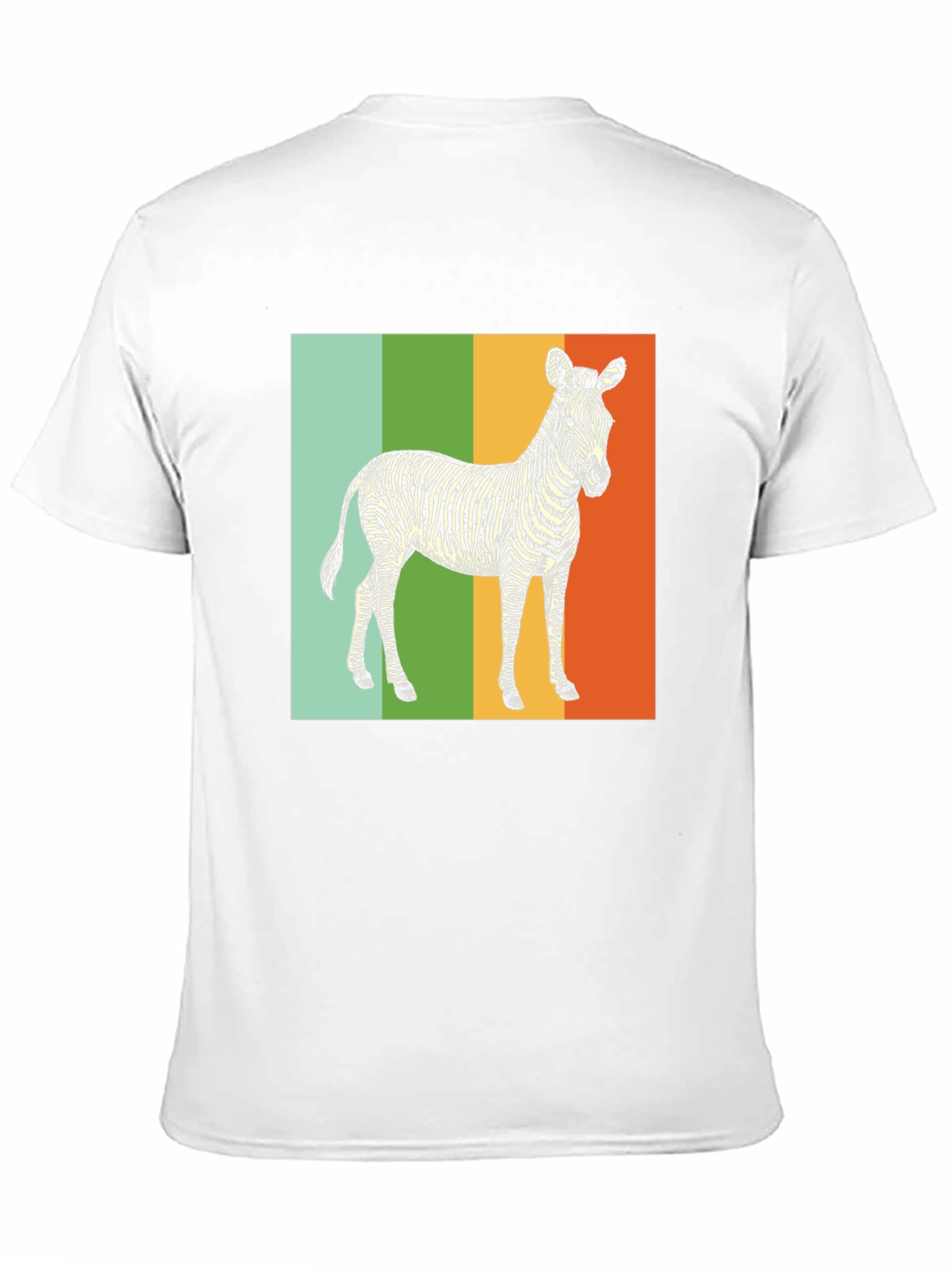 Retro Zebra Graphic Tee - Unique Animal Print Shirt