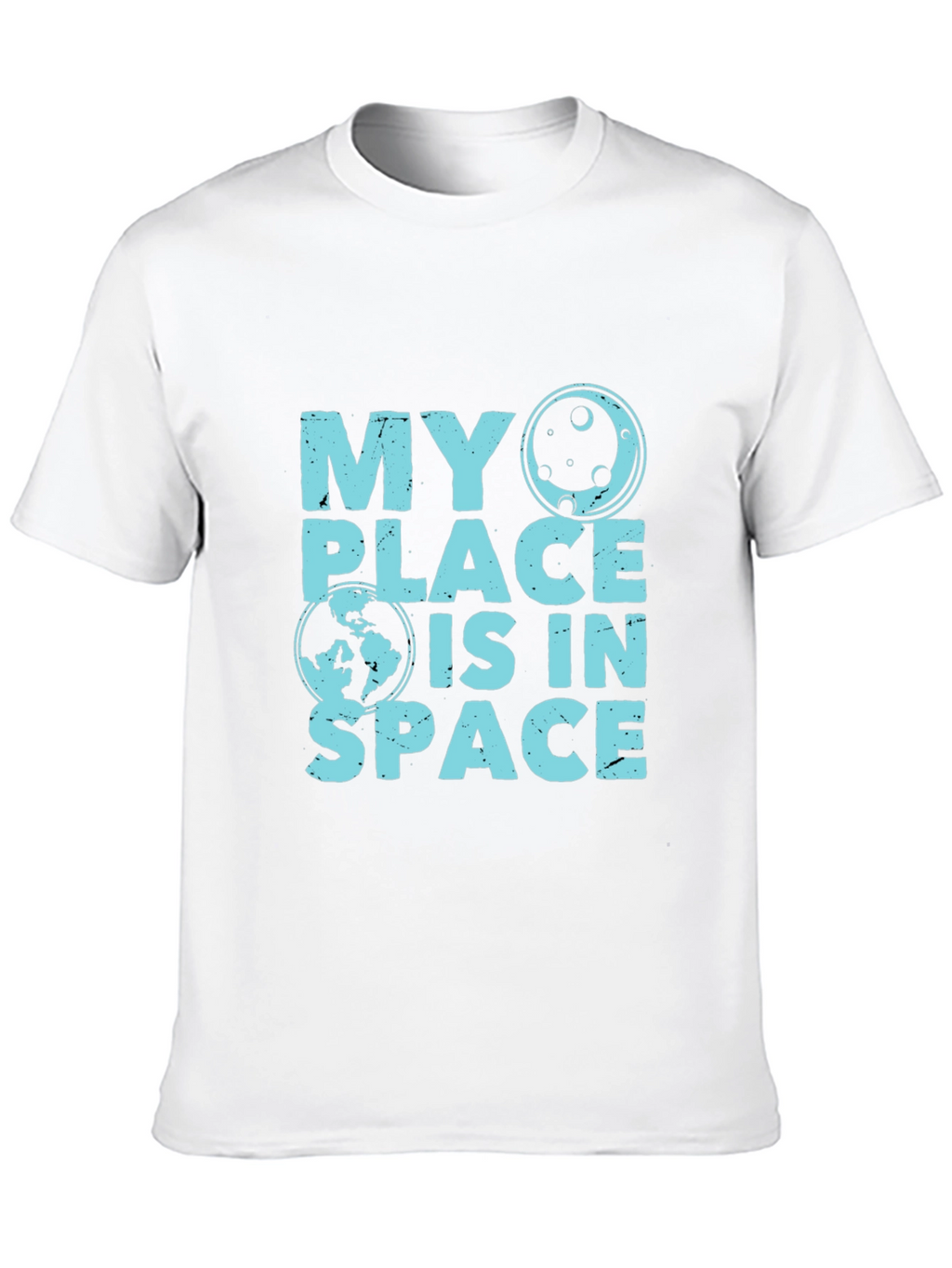 My Place Is In Space Black T-Shirt
