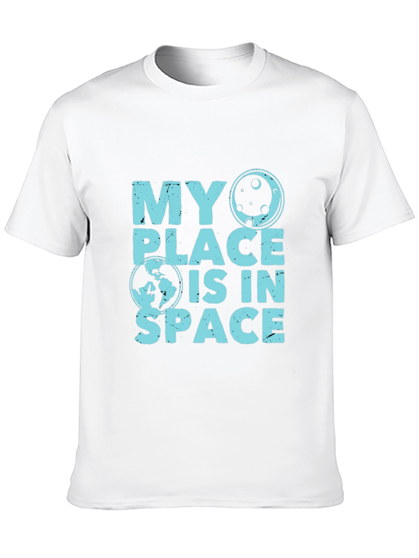 My Place Is In Space Black T-Shirt