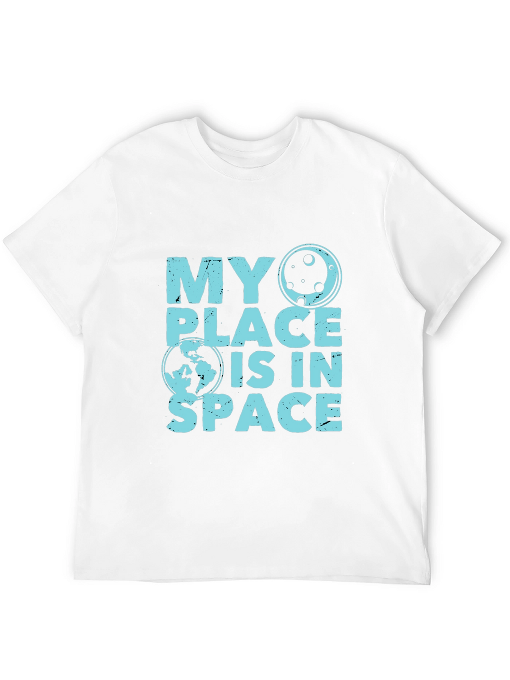 My Place Is In Space Black T-Shirt